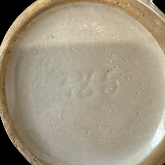 Gray Stoneware Snowflake Patterned 44 Ounce 8 Inch Tall Pitcher Marked 386 - Picture 4 of 6